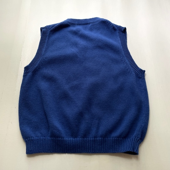Janie and Jack Sweater Vest Boys 3T Argyle Cotton Spring Preppy Photo Holiday - Picture 2 of 8